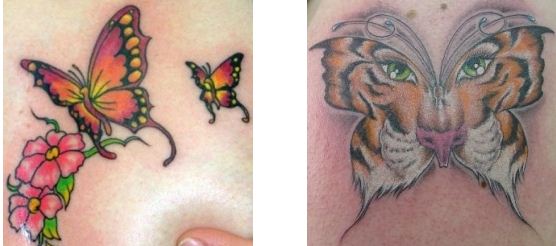 Tatuaggi-farfalle-con-fiori-e-animali