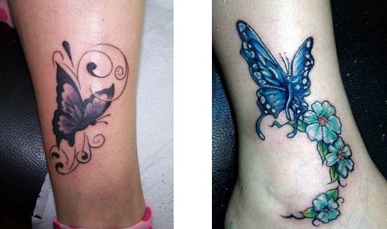 Tatuaggio-farfalla-lungo-la-caviglia