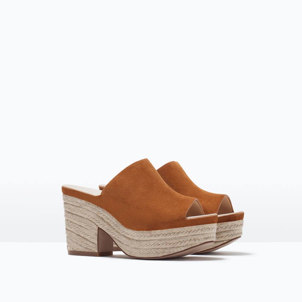 Zoccolo Con Zeppa In Juta Zara Estate 2015 Prezzo 59 95 Euro The 
