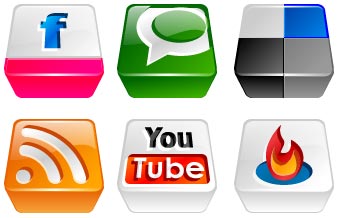 web2 - Icone web 2.0 gratis (Youtube, Flickr, Technorati, FeedBurner)! icone web 2.0