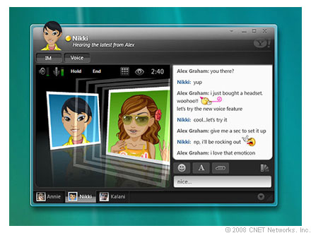 YIM Vista screenshot 3 - Nuovi screenshot della chat Yahoo Instant Messenger per Windows Vista yahoo messenger chat