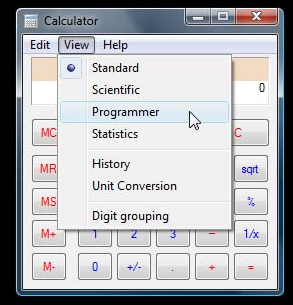 Calcolatrice Windows 7