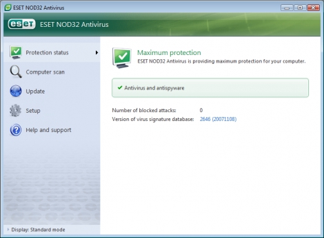 est nod32 antivirus windows screenshot