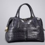 Bauletto in alligatore grigio scuro