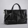 Shopping bag in pelle nera D bag
