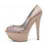 Decollete open toe con plateau e strass Casadei
