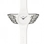 Orologio Swatch bianco con alette di Jeremy Scott