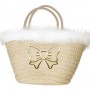 Borsa in paglia con bordo in pelliccia Fix design inverno 2012
