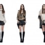 Short corti Pinko abbinati con maglione camicia e cappotto inverno 2012