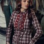 Camicia a quadri vichy con rouches Belmonte