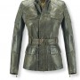 Giacca in pelle con cintura Belstaff collezione inverno 2011 2012