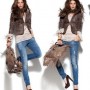 Giubbino in pelle e jeans Motivi