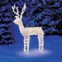 Renna illuminata come decorazione natalizia esterno casa
