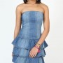 Abito bustier a balze in jeans Pimkie estate 2012 Euro 29 99