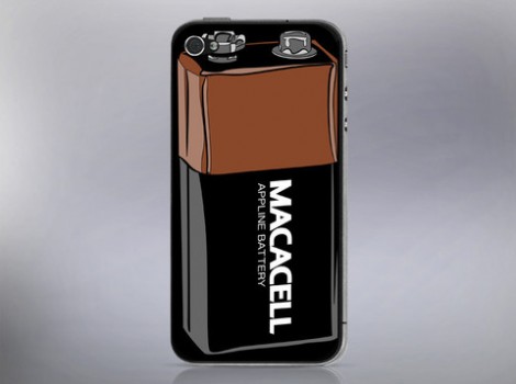 skin cover iphone 4s duracell 470x350 - 5 cover adesive molto creative per il vostro iPhone