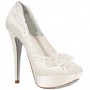 Decollete con plateau da sposa con pizzo e swarovski 2012 Loriblu