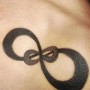 Simbolo doppio infinito tatuato