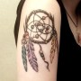 Tatuaggio acchiappasogni con piume indiane