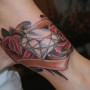 Tatuaggio diamante con rose