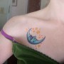Tatuaggio luna e stelle