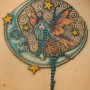 Tatuaggio luna stelle e fatina