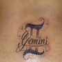 Tatuaggio segno zodiacale gemelli