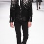 Giacca con dettagli in pelle e borchie Frankie Morello