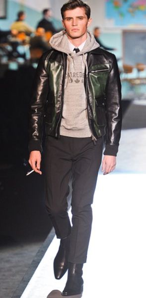 Giubbotto pelle dsquared cheap