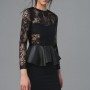 Vestito a tulipano Zara con pizzo e ecopelle autunno inverno 2012 2013
