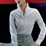 Camicia bianca con piccole rouches NaraCamicie