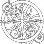Disegno per tatuaggio stella polare o rosa dei venti