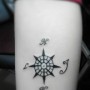 Immagine tatuaggio rosa dei venti