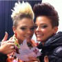 Taglio di capelli con cresta o mohicana Le Donatella X Factor 2012