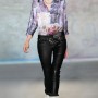 Camicia in raso e pantaloni in pelle Patrizia Pepe primavera 2013