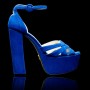 Sandali Prada in camoscio blu elettrico estate 2013 euro 570