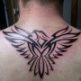 Foto tatuaggio aquila tribale sulla schiena