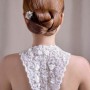 Acconciatura raccolta sposa capelli lisci 2013