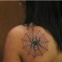 Immagine tatuaggio ragnatela con ragno