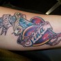 Foto Tatuaggio pugnale con cuore e nome