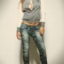 Felpa college e jeans fantasia camouflage Coconuda inverno 2013 2014