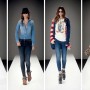 Capi in denim e leggings tartan Denny Rose inverno 2013 2014