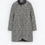 Cappotto Zara fantasia jaquard inverno 2013 2014 prezzo 79 euro