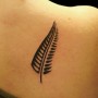 Tattoo Piuma stilizzata sulla spalla