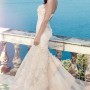 Abito da sposa in pizzo rosa cipria collezione Alessandro Angelozzi 2014