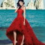 Abito da sposa rosso 2014 corto davanti lungo dietro
