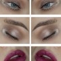 Make up da sera con occhi naturali e labbra color porpora