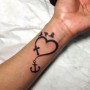 Tatuaggio femminile piccola croce interno polso
