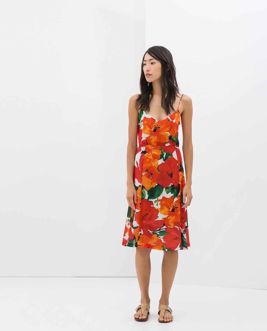 Abito a fiori Zara estate 2014 prezzo 49 95 euro