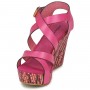 Sandali fucsia con zeppa estate 2014 MetamorfOse