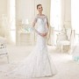 Abito da sposa a sirena in pizzo con maniche lunghe Nicole 2015